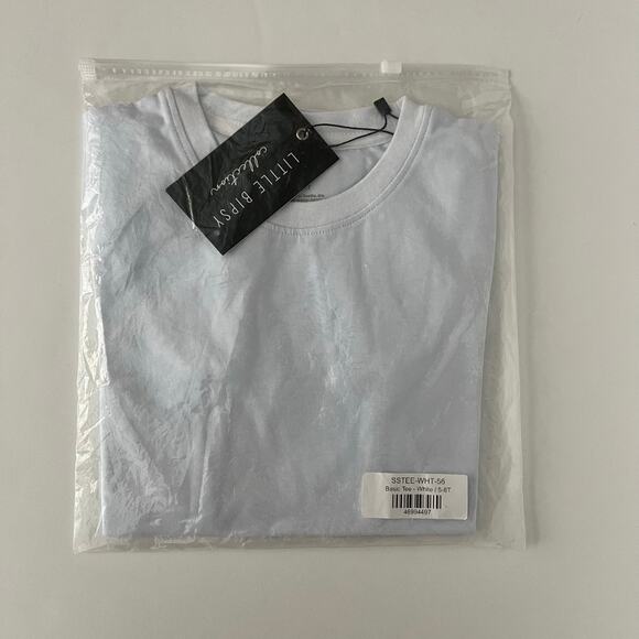 NEW Little Bipsy white basic tee (5T-6) - Picture 2 of 6